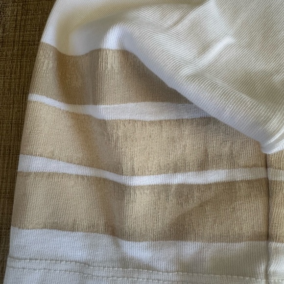 Coach Authentic Starfish Pima White & Beige Starfish 3/4 Sleeve Top Size XS - Picture 8 of 10